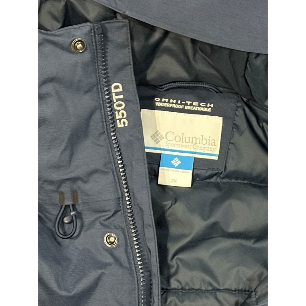 Columbia Men Blue Northbounder Turbo Down Parka Omni-Heat Hooded Jacket Coat XXL - Picture 7 of 13